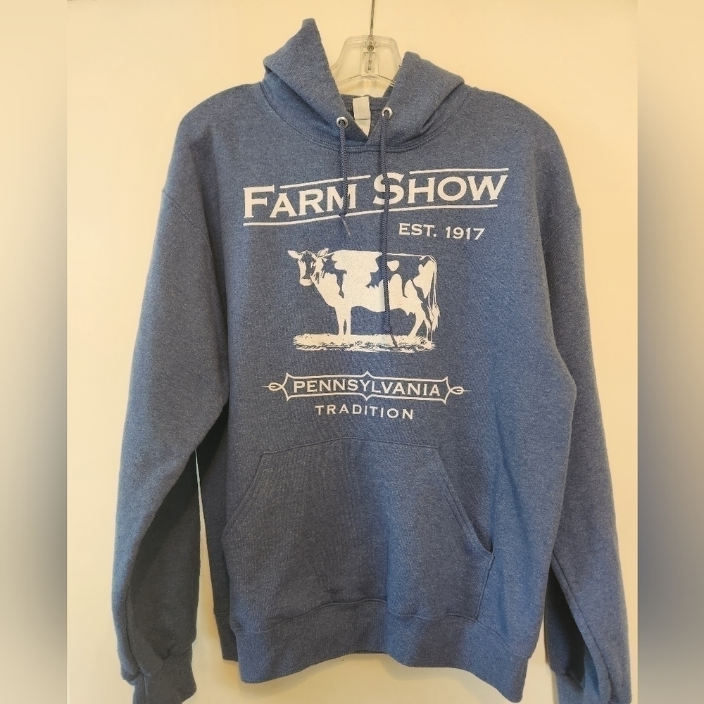 Pennsylvania Farm Show Hoodie Size Medium Blue and White